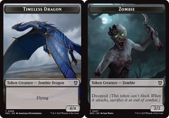 Timeless Dragon (6) // Zombie (7) Token - Foil